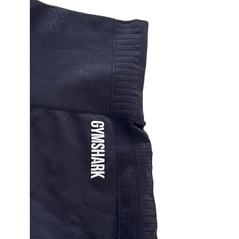 Gymshark Seamless Perforated Leggings Women’s XS Black Mid Rise Stretch Compress - Picture 4 of 8